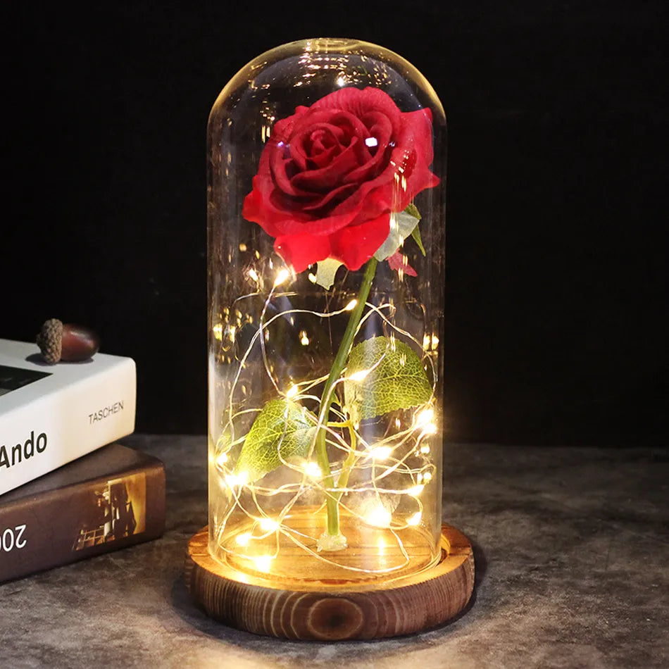 Galaxy Artificial Rose Flowers with Lights