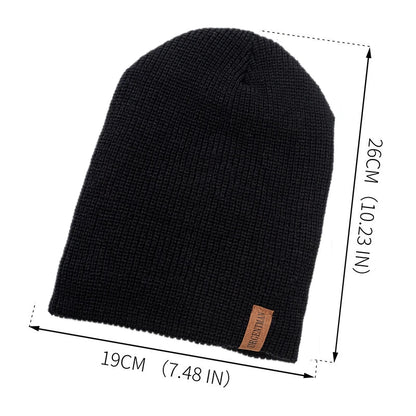 Unisex Letter Beanie Hat Leisure Add Fur