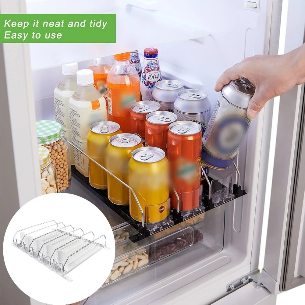 Drink Organizer Push Can Shelf