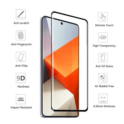 9D Tempered Glass For Redmi Note 13