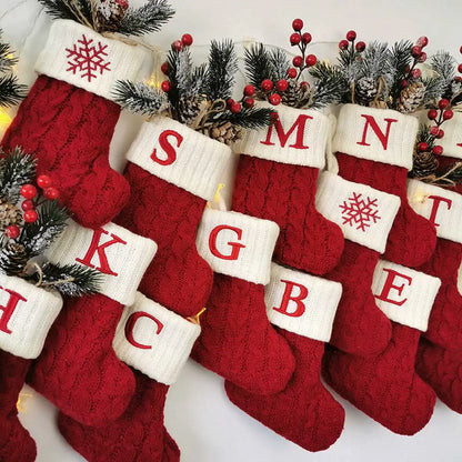 Christmas Alphabet Knitting Socks