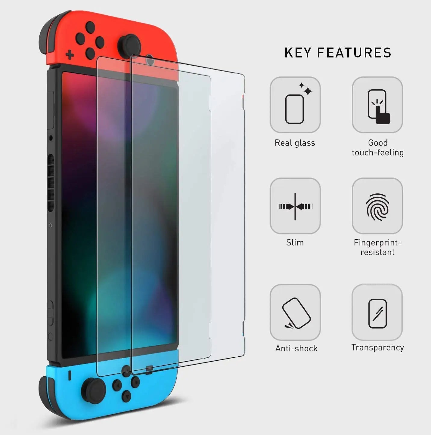 Tempered Screen Protector Compatible-Nintendo Switch