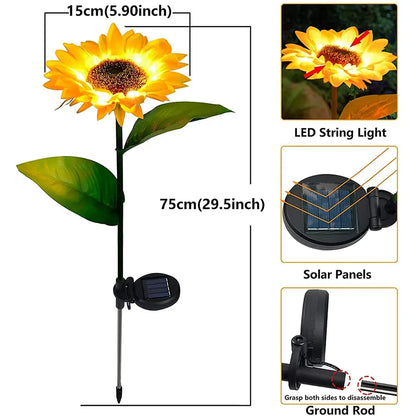 LED Solar Sunflower Outdoor Lawn Light