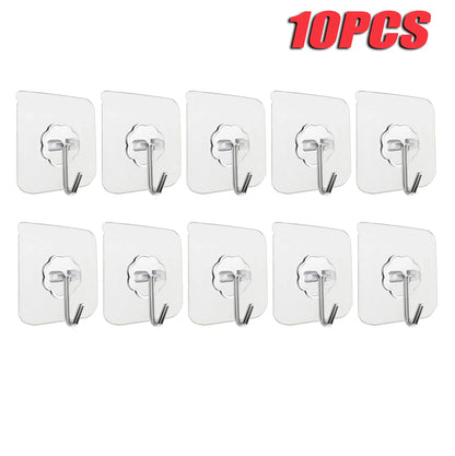 Transparent Stainless Steel Self-Adhesive Hooks