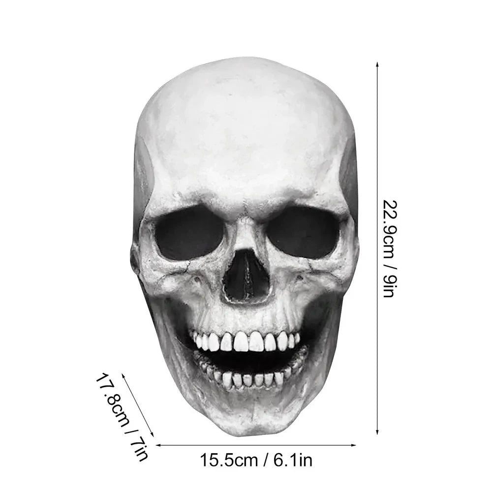 Halloween Mask Movable Jaw Full Head Skull