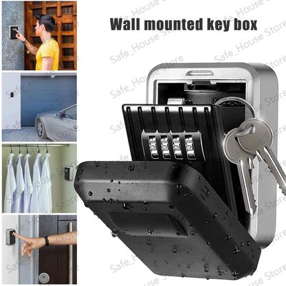 Wall Mount Key Lock Box 4 Digit Password