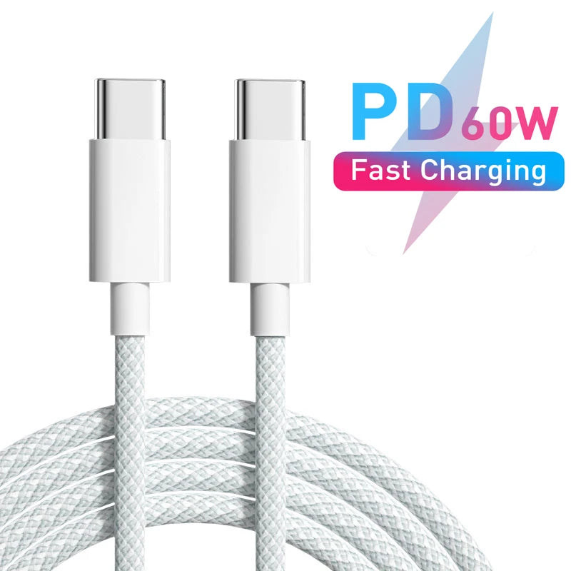 60W PD USB Type C to Type C Cable