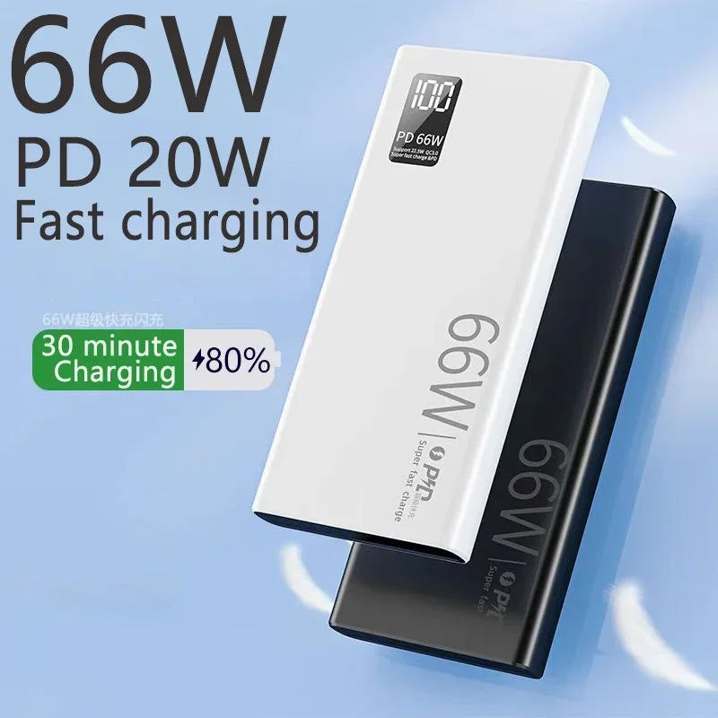 Power Bank 30000mAh 66W Супер бързо зареждане 