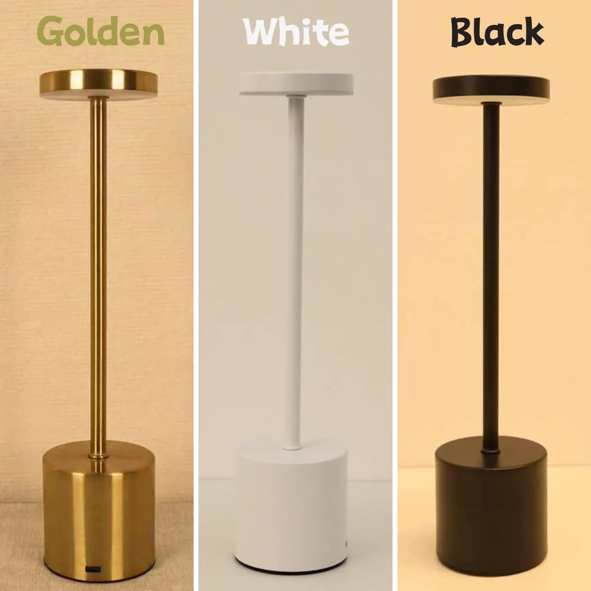 Simple LED Touch Metal Table Lamp