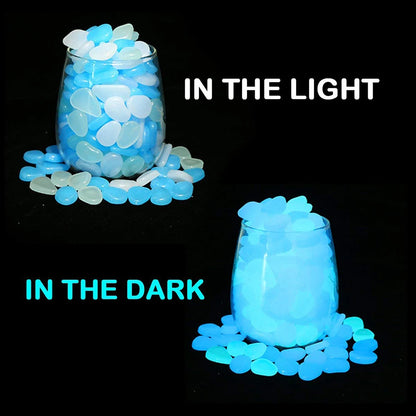 500Pcs Glow In The Dark Garden Pebbles Stones