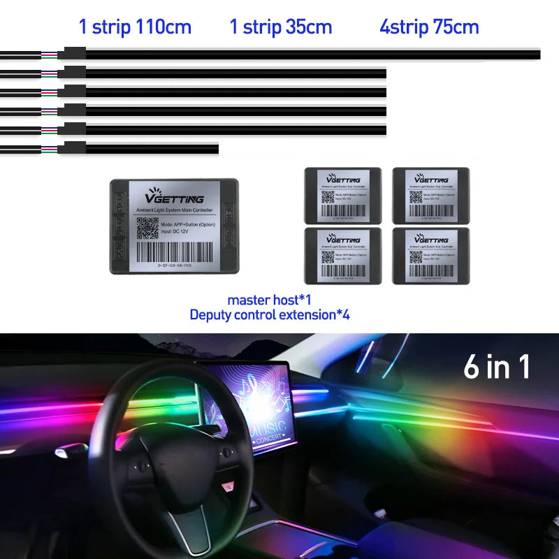 Lights RGB 64 Color Universal LED Interior