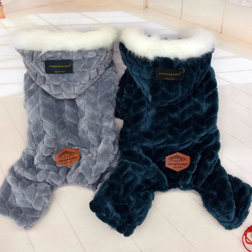 Winter Pet Dog Clothes Thicker Jumpsuit