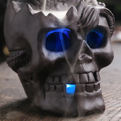 Purple Sand Incense Burner Skull