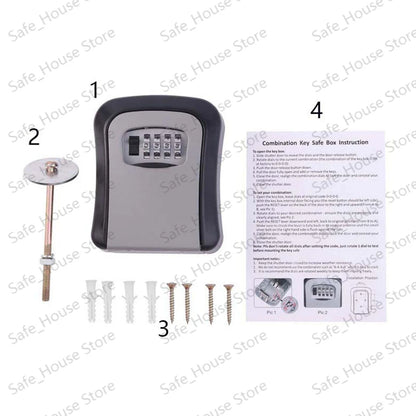 Wall Mount Key Lock Box 4 Digit Password