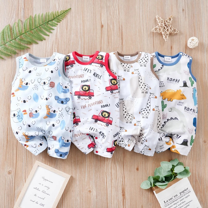 Newborn Clothing Cute Cartoon Animal Jumpsuit