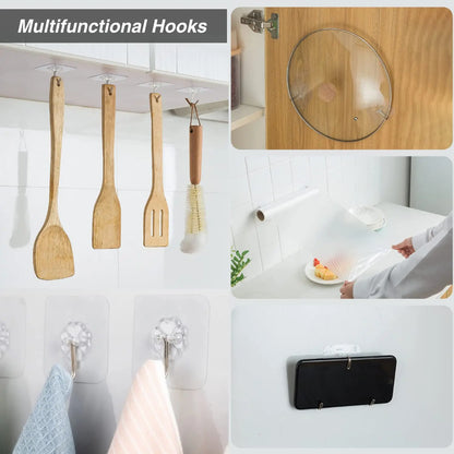 Transparent Stainless Steel Self-Adhesive Hooks