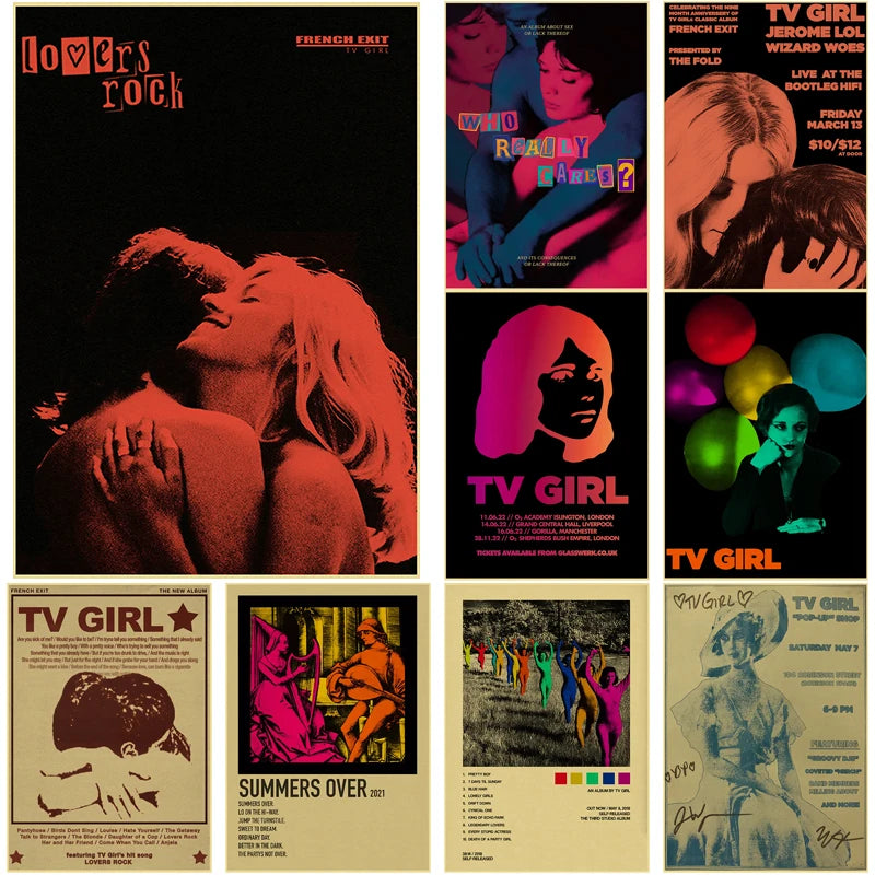 TV Girl Posters Retro