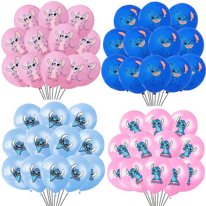 20PCS 12Inch Disney Lilo and Stitch  Latex Balloon