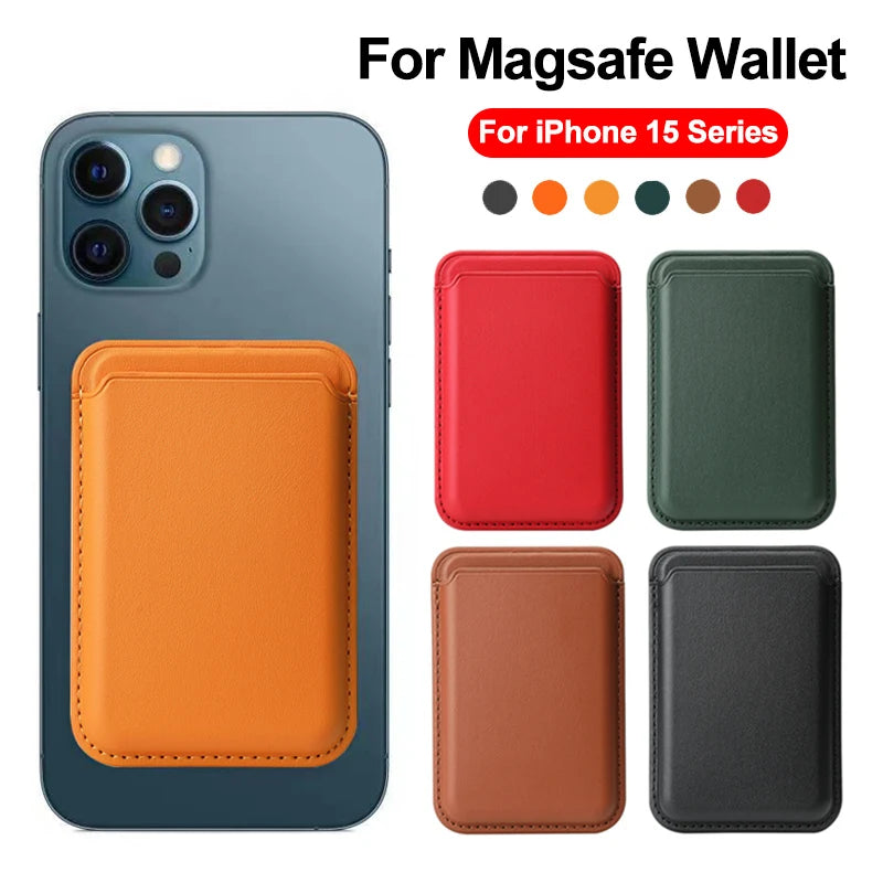 For Magsafe Magnetic Leather Card