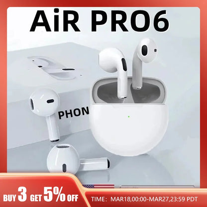 Pro 6 TWS Bluetooth Earphones