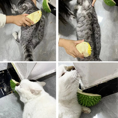 Scratcher Massager for Cats Brush Remove Hair