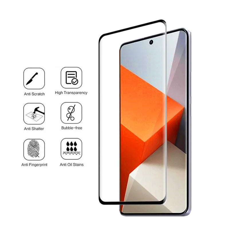 9D Tempered Glass For Redmi Note 13