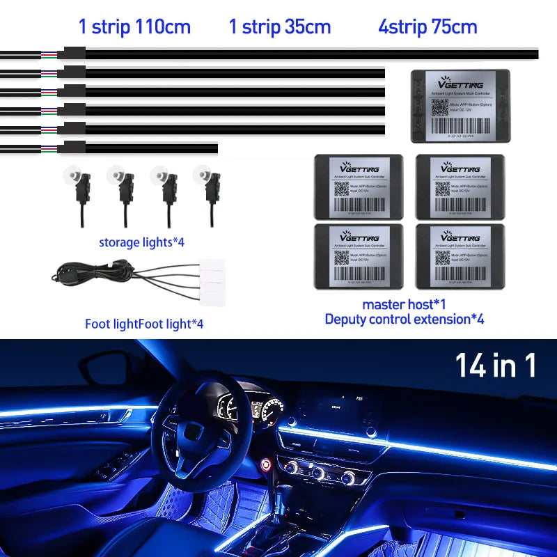 Lights RGB 64 Color Universal LED Interior