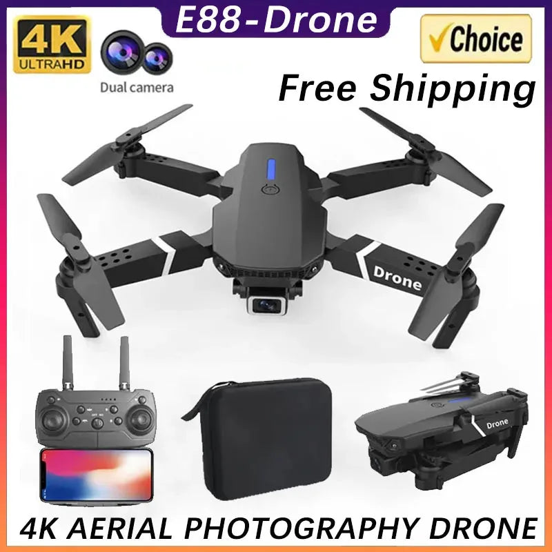 New E88Pro RC Drone 4K Professinal With 1080P