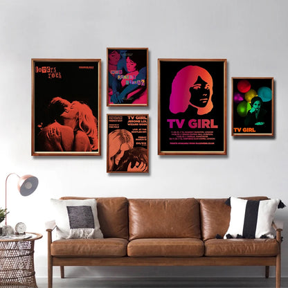 TV Girl Posters Retro