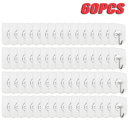 Transparent Stainless Steel Self-Adhesive Hooks