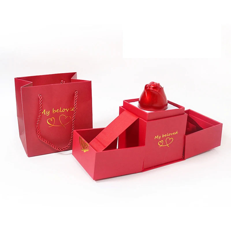 Exquisite Rose Gift Box + Necklace