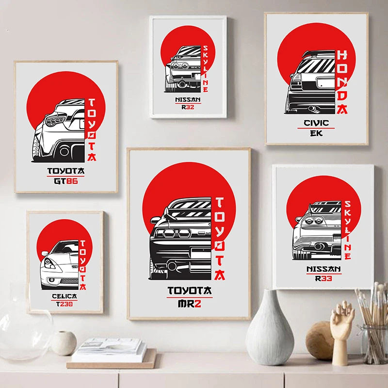 80s Japan Car Poster