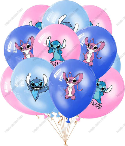 20PCS 12Inch Disney Lilo and Stitch  Latex Balloon