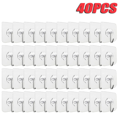 Transparent Stainless Steel Self-Adhesive Hooks