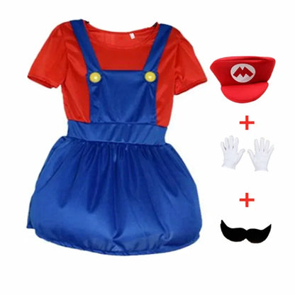 Mario and Luigi Cosplay Suit Kids