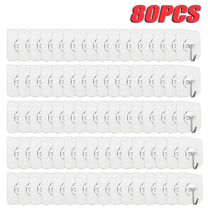 Transparent Stainless Steel Self-Adhesive Hooks