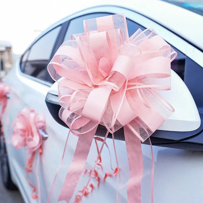 White Wedding Car Ribbon